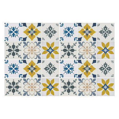 Naklejki samoprzylepne na kafelki Kwiatowe motywy w układzie