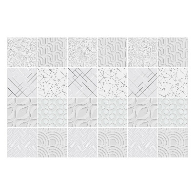 Naklejki samoprzylepne na kafelki Abstrakcyjne linie i fale 3D