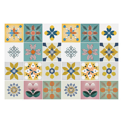 Okleina na płytki Kwiatowe motywy w układzie