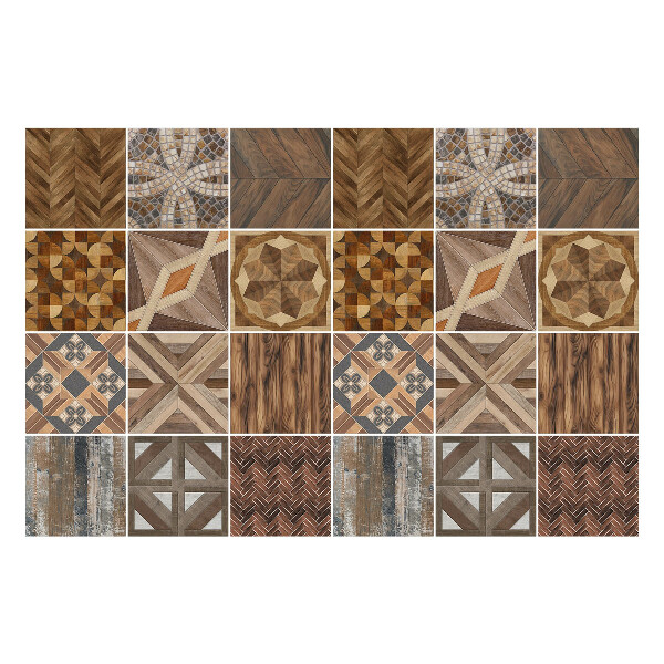 Naklejki samoprzylepne na kafelki Różnorodne motywy drewniane