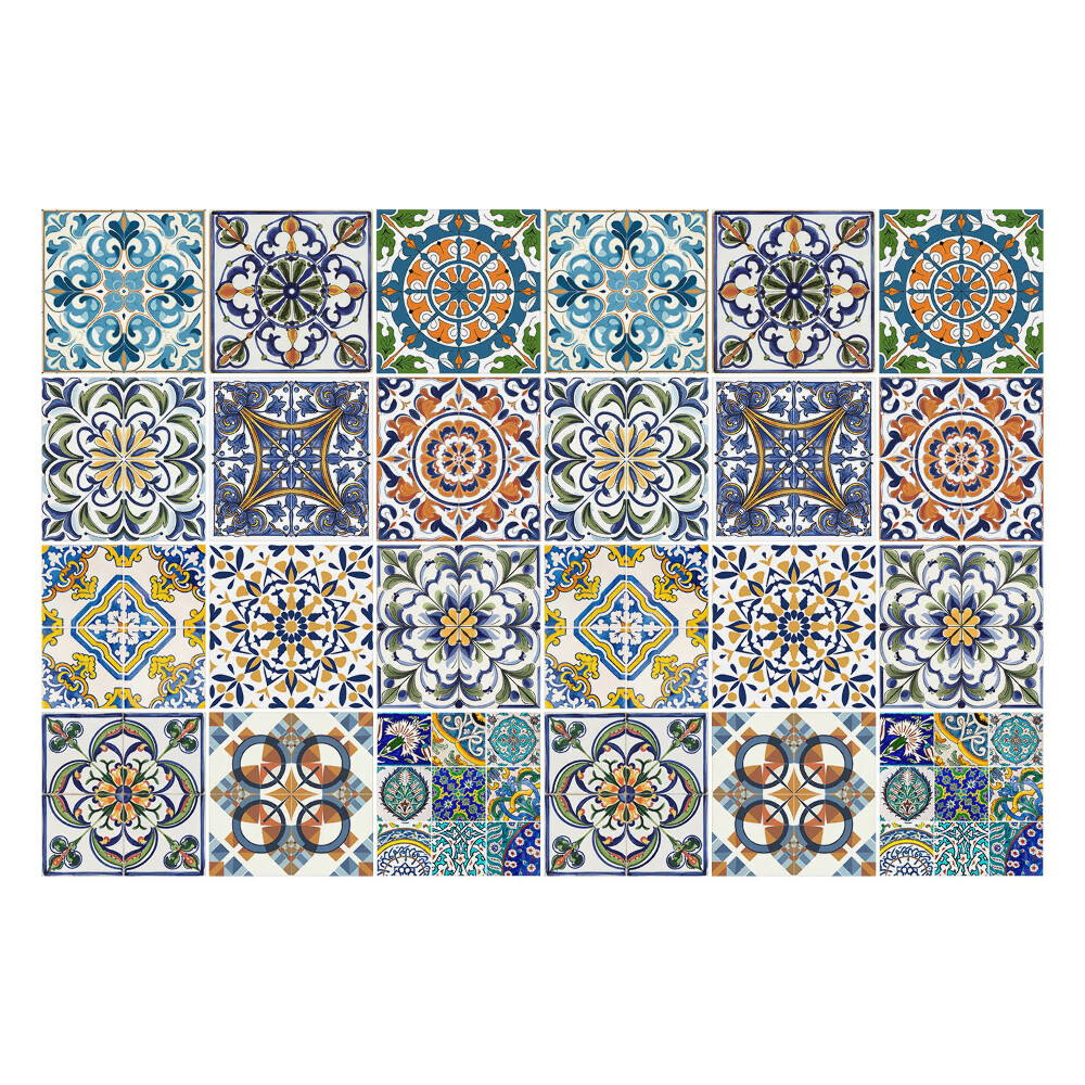 Naklejki na kafelki do kuchni Mozaika ceramiczna z ornamentami