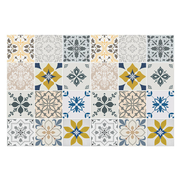 Naklejki na kafelki do kuchni Kwiatowe motywy w układzie