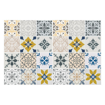 Naklejki na kafelki do kuchni Kwiatowe motywy w układzie