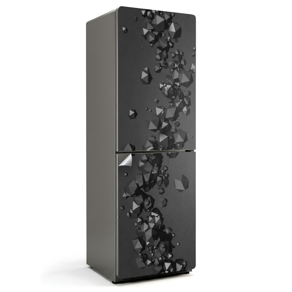 Naklejka tapeta na lodówkę Abstrakcyjne bryły w ruchu