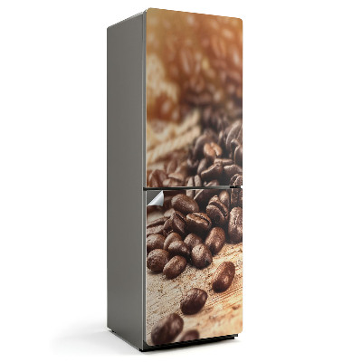 Okleina na lodówkę Wysypane ziarna kawy