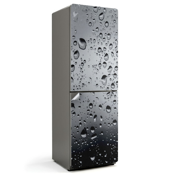 Naklejka tapeta na lodówkę Krople na szkle