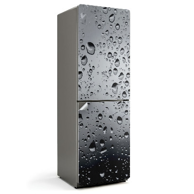 Naklejka tapeta na lodówkę Krople na szkle