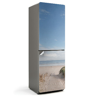 Naklejka tapeta na lodówkę Droga do plaży