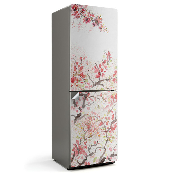 Naklejka tapeta na lodówkę Kwiatowe gałęzie wiosny