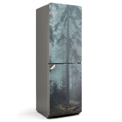 Naklejka na lodówkę Mglista leśna sceneria