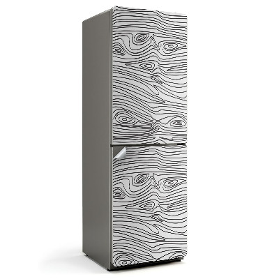 Samoprzylepna naklejka na lodówkę Ilustracja falistego drewna