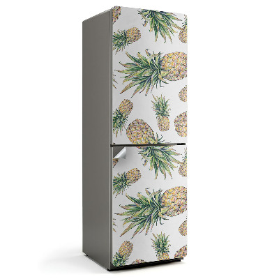 Naklejka tapeta na lodówkę ilustracja wzoru ananasów