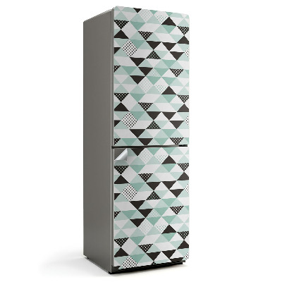 Okleina na lodówkę Wzór z trójkątami i kropkami