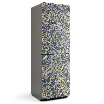 Naklejka na lodówkę Kwiatowy wzór linii