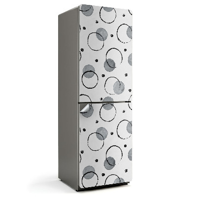 Naklejka tapeta na lodówkę Abstrakcyjne okręgi i kropki