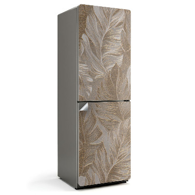 Samoprzylepna naklejka na lodówkę Liście w delikatnym wzorze