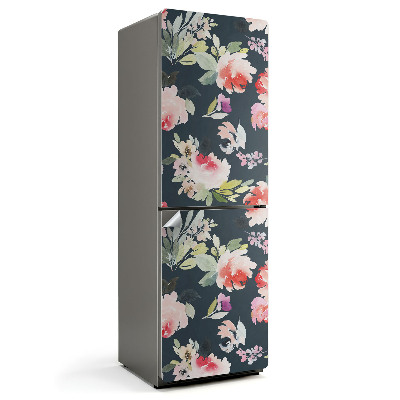 Samoprzylepna naklejka na lodówkę Kwiatowy wzór w stylu akwareli