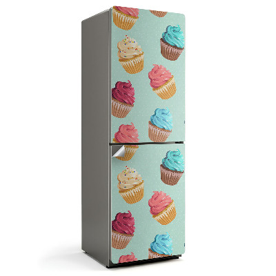 Naklejka na lodówkę Wzór z babeczkami