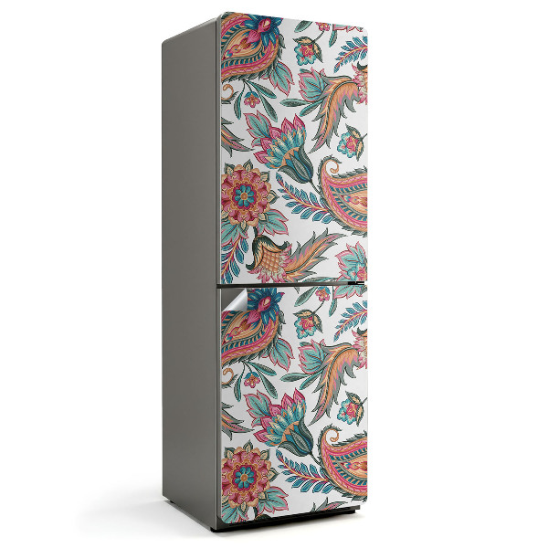 Naklejka tapeta na lodówkę Wzór roślinny z paisley