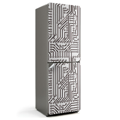 Naklejka na lodówkę Wzór obwodów elektronicznych