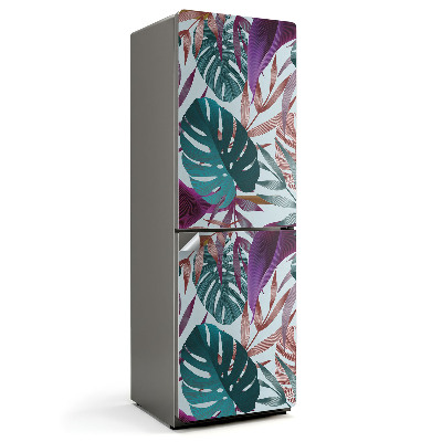 Samoprzylepna naklejka na lodówkę Tropikalny wzór liści