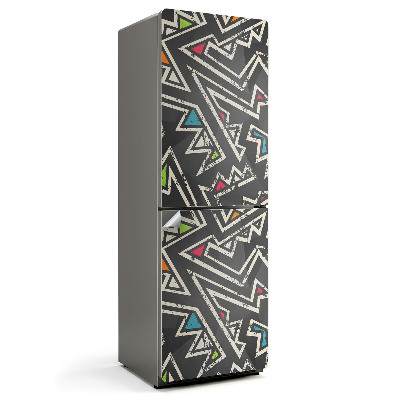 Samoprzylepna naklejka na lodówkę Dynamiczne wzory geometryczne