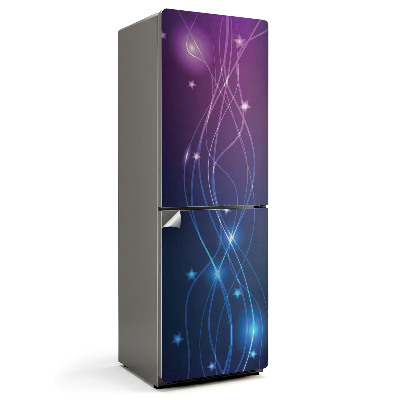 Naklejka na lodówkę Delikatne linie z gwiazdami