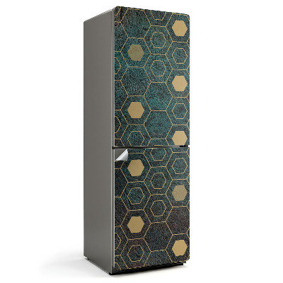 Naklejka na lodówkę Wzór heksagonalny z ramkami