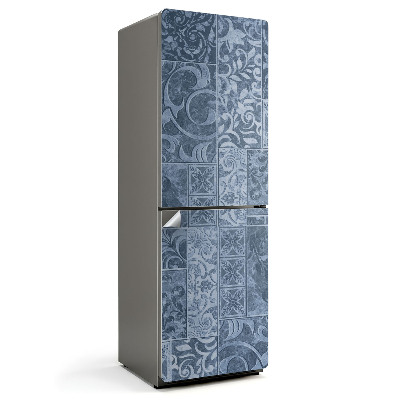 Naklejka tapeta na lodówkę Wzór z ornamentami i płytkami