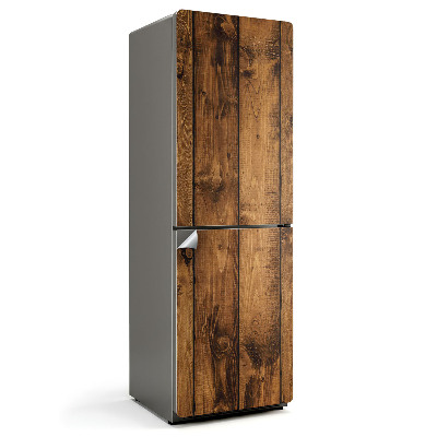 Naklejka tapeta na lodówkę Deski drewniane w pionie