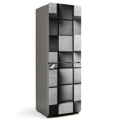 Samoprzylepna naklejka na lodówkę Geometryczne bloki 3D