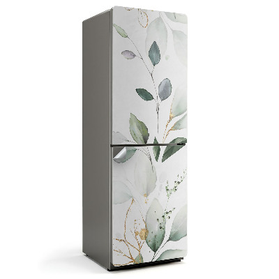 Samoprzylepna naklejka na lodówkę Delikatne liście i gałązki