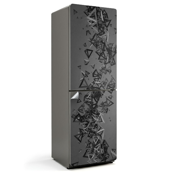 Naklejka tapeta na lodówkę Abstrakcyjne trójkąty 3D