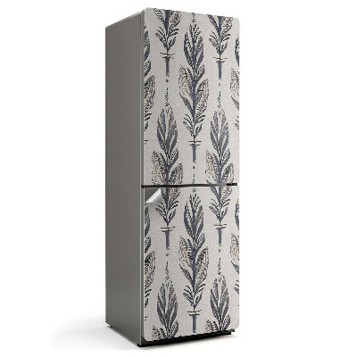 Naklejka na lodówkę Ilustracja piór w pionie