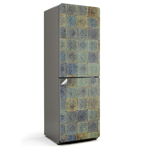 Okleina na lodówkę Wzór mozaiki z ornamentami