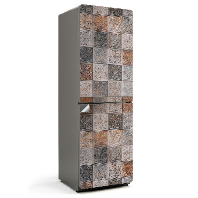 Naklejka tapeta na lodówkę Wzór dekoracyjnych płytek