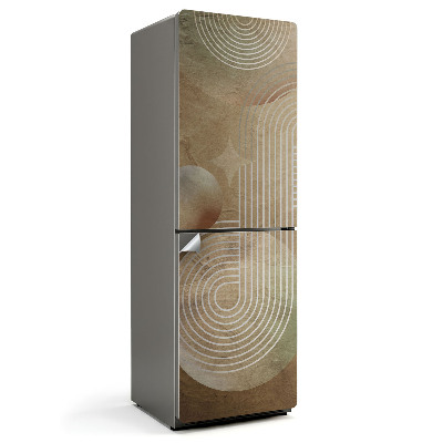 Naklejka na lodówkę Abstrakcyjne linie i okręgi