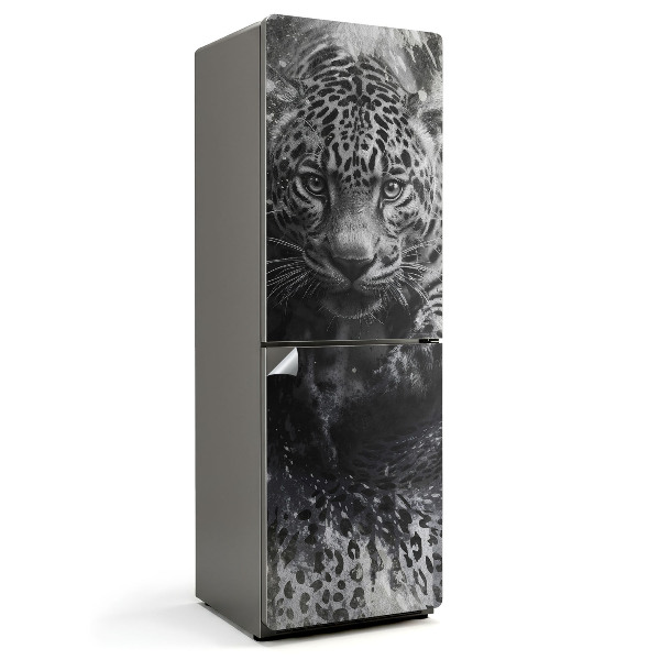 Jaguar w dzikiej naturze Samoprzylepna naklejka na lodówkę
