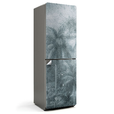 Okleina na lodówkę Tropikalny krajobraz z palmami