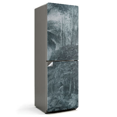 Naklejka na lodówkę Tropikalne rośliny we mgle