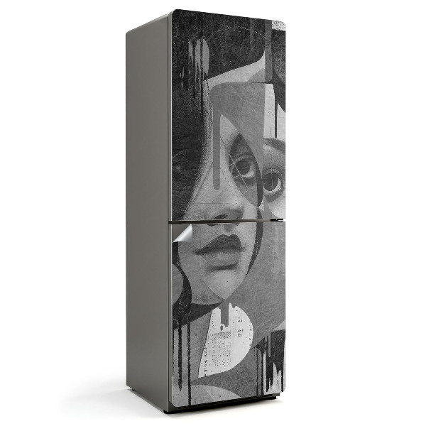 Okleina na lodówkę Abstrakcyjny portret kobiecy