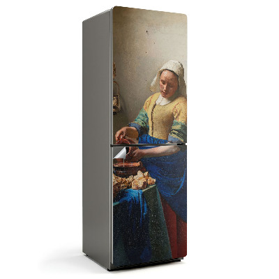 Naklejka na lodówkę Obraz Mleczarka Jan Vermeer