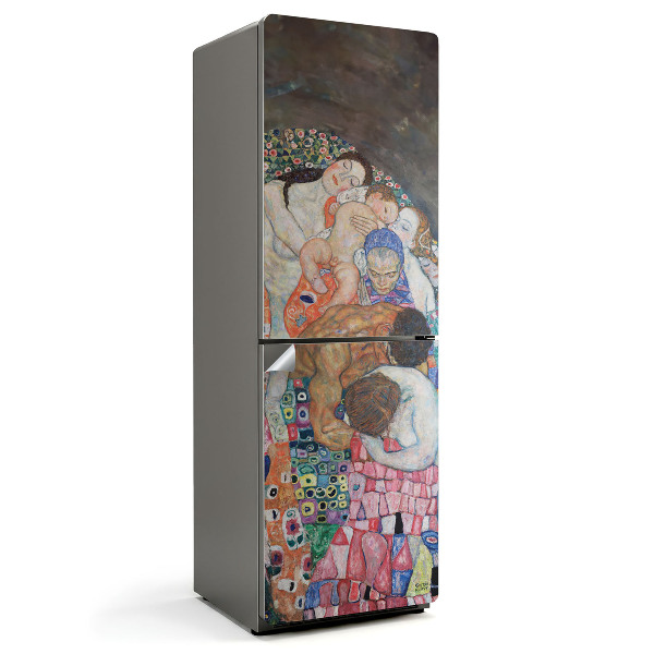 Śmierć i życie Gustav Klimt Samoprzylepna naklejka na lodówkę