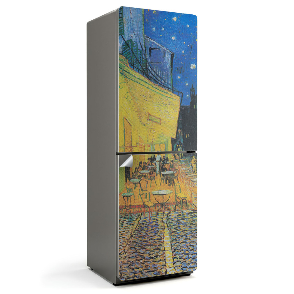 Samoprzylepna naklejka na lodówkę Kawiarnia nocą Van Gogh
