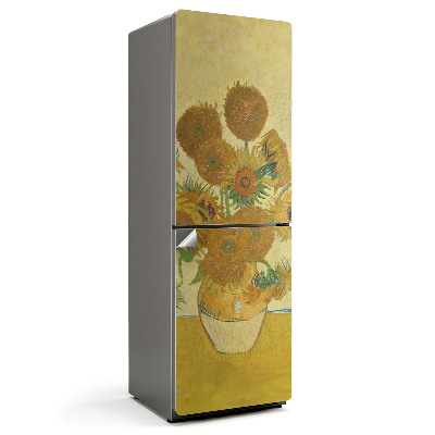 Naklejka tapeta na lodówkę Słoneczniki Van Gogh