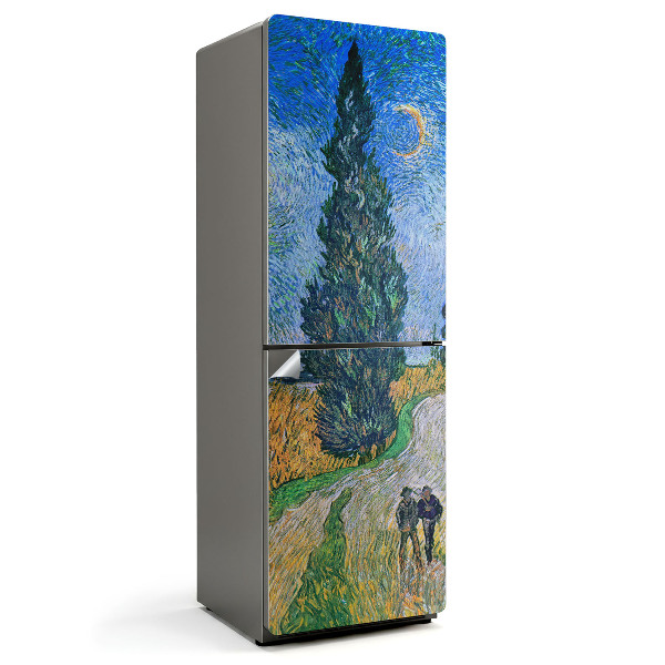 Pejzaż Van Gogh Naklejka na lodówkę