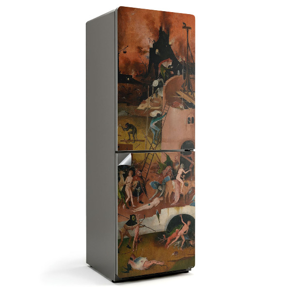 Hieronim Bosch Piekło Samoprzylepna naklejka na lodówkę