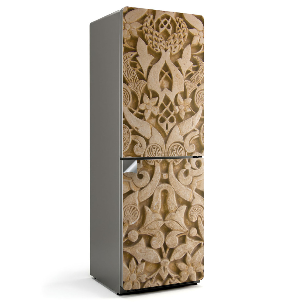 Naklejka tapeta na lodówkę Wzór roślinny z ornamentami