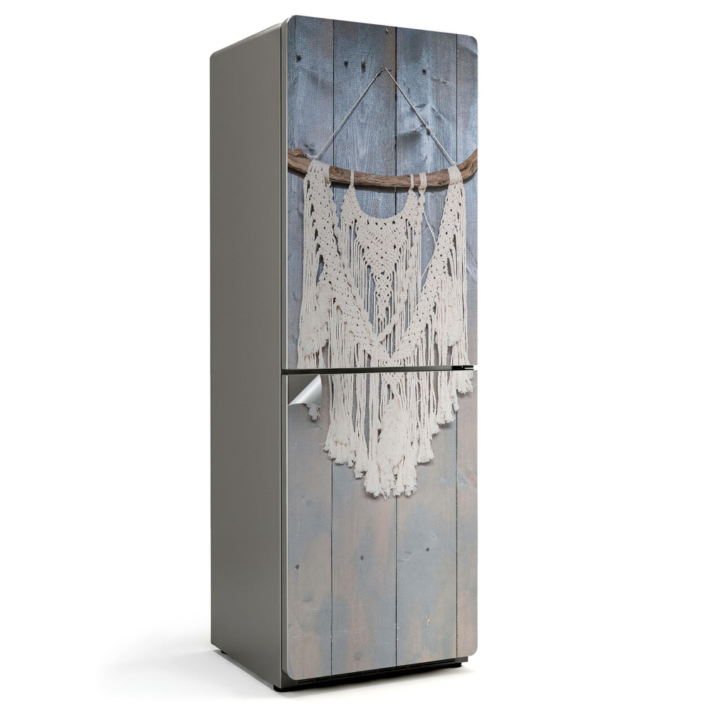 Naklejka tapeta na lodówkę Makrama z frędzlami