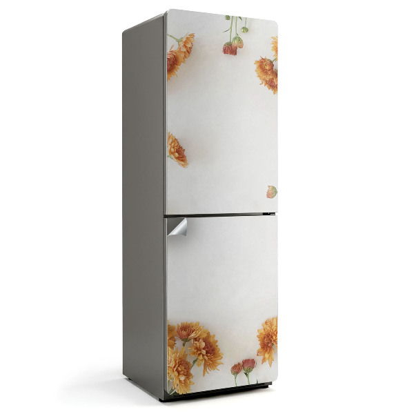 Samoprzylepna naklejka na lodówkę Kwiatowy wzór w ramce